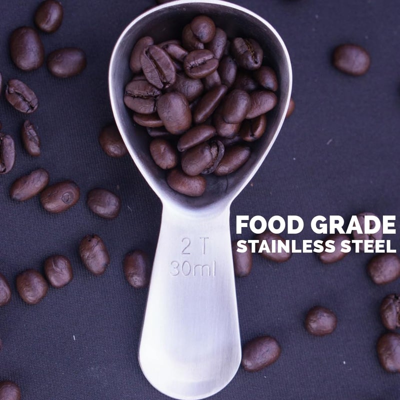 Planetary Design Coffee Scoop 2 Tbsp - Brushed Black, Stainless Steel - Precise Measuring Spoon for Coffee, Tea & More - Ergonomically Balanced Handle - Fits Inside Airscape® Canisters - Image 5